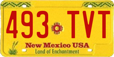NM license plate 493TVT
