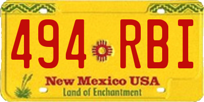 NM license plate 494RBI