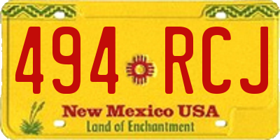 NM license plate 494RCJ