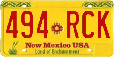 NM license plate 494RCK