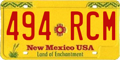 NM license plate 494RCM
