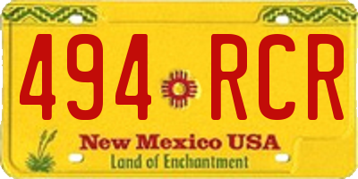 NM license plate 494RCR
