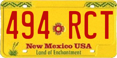 NM license plate 494RCT