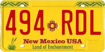 NM license plate 494RDL