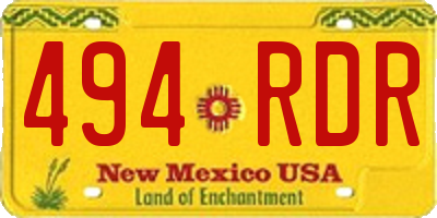 NM license plate 494RDR