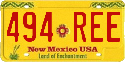 NM license plate 494REE