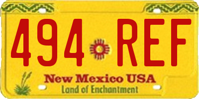 NM license plate 494REF