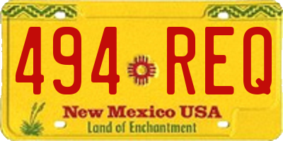 NM license plate 494REQ