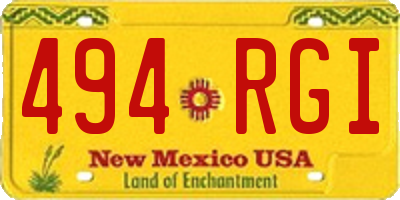 NM license plate 494RGI