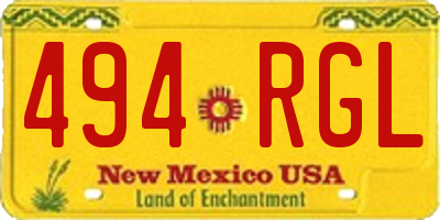 NM license plate 494RGL