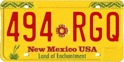 NM license plate 494RGQ