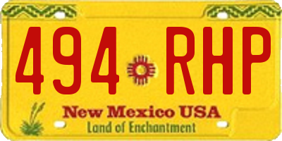 NM license plate 494RHP