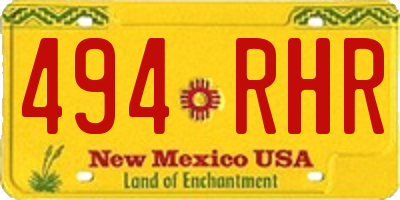 NM license plate 494RHR