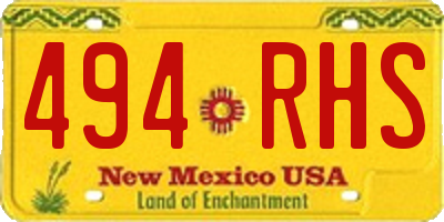 NM license plate 494RHS