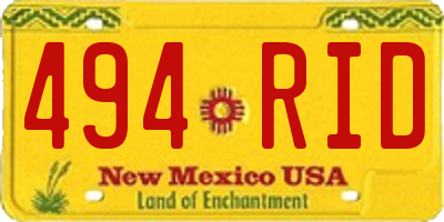 NM license plate 494RID