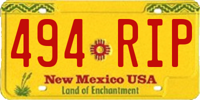 NM license plate 494RIP