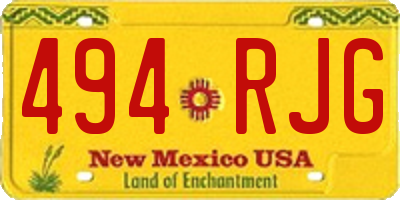 NM license plate 494RJG