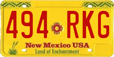 NM license plate 494RKG