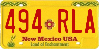 NM license plate 494RLA