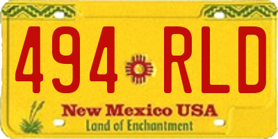NM license plate 494RLD
