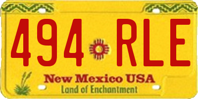 NM license plate 494RLE