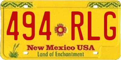 NM license plate 494RLG