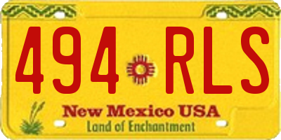 NM license plate 494RLS