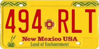 NM license plate 494RLT