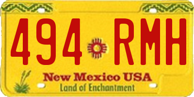 NM license plate 494RMH