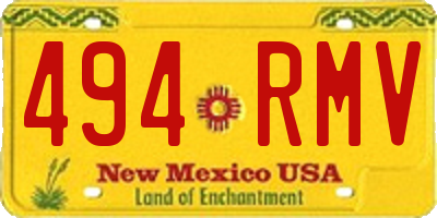 NM license plate 494RMV