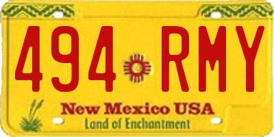 NM license plate 494RMY