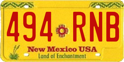 NM license plate 494RNB