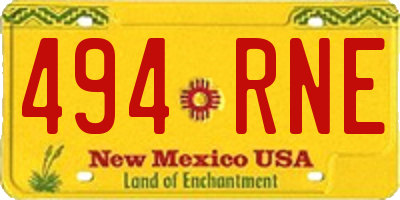 NM license plate 494RNE