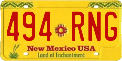 NM license plate 494RNG