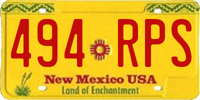 NM license plate 494RPS