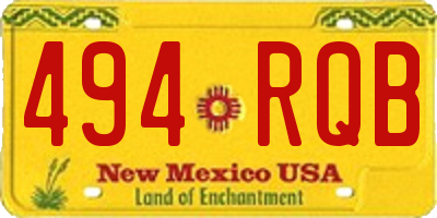 NM license plate 494RQB