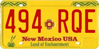 NM license plate 494RQE