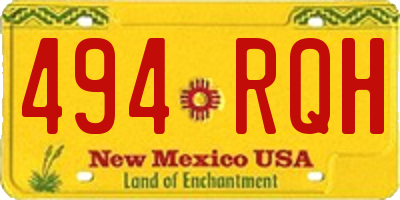 NM license plate 494RQH
