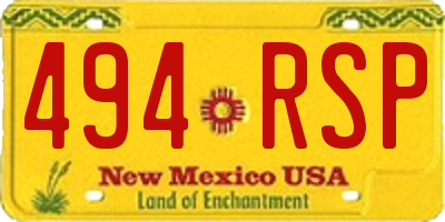 NM license plate 494RSP