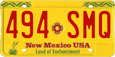 NM license plate 494SMQ