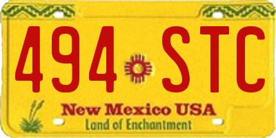 NM license plate 494STC