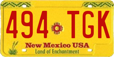 NM license plate 494TGK