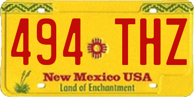NM license plate 494THZ