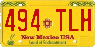 NM license plate 494TLH