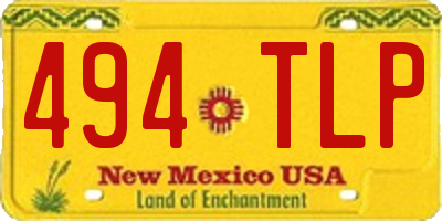 NM license plate 494TLP