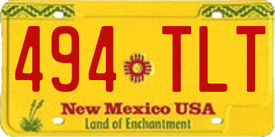 NM license plate 494TLT