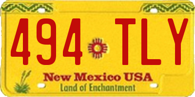 NM license plate 494TLY
