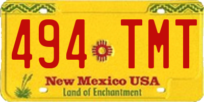 NM license plate 494TMT