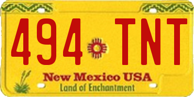 NM license plate 494TNT