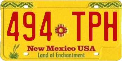 NM license plate 494TPH
